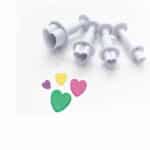 סט 4 חותכני קפיץ לבבות