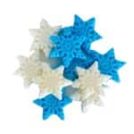 שלג מטאלי כחול לבן 5 יח