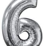 בלון ספרה 6 כסף מילר "34