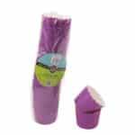 חב' 40 עטרות קרטון לאפיה 6/4.6 ס"מ-סגול