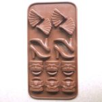 תבנית שוקולד סילקון תיק נעלים ומניפה