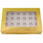 קפ קרטון ל 24 קאפקייקס 32/48/10 סמ זהב