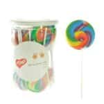 מארז סוכריות על מקל 12 גרם עיגול צבעוני