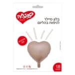בלון עגול יום הולדת שמח לב רוז גולד מילר 18 אינצ'