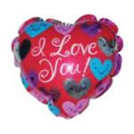 בלון מילר מתנפח אוטומטי לב אדום לבבות 5 אינצ'