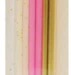 נרות ארוכים מיקס ורוד זהב לבן 6 יח