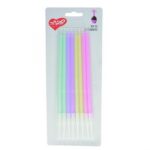 נרות ארוכים צבעי מקרון 8 יח