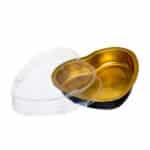 10 יח' אלומניום לב זהב + מכסה 2.8*13.6 ס"מ 255 מ"ל