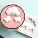 תבנית סיליקון 3 עננים לבן