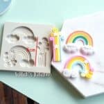 תבנית סיליקון 2 קשת בענן לבן