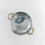 מחבת נירוסטה 2 ידיות ציפוי נחושת 13 סמ