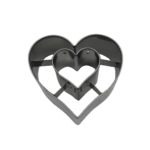 חותכן לב כפול 6 ס"מ