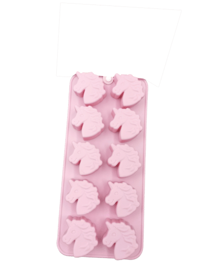 תבנית סילקון לקרח שוקולד חד קרן ורוד