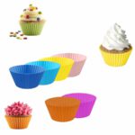 6 יח' תבנית מאפין סילקון צבעים שונים PVC