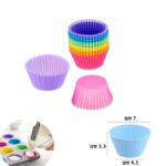12 תבניות מאפינס סילקון צבעוני ES-3998