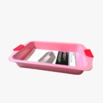 תבנית טפלון שיש מלבנית צבעונית גבוה ידיות סילקון 6.5*26.5*40 ES-4373