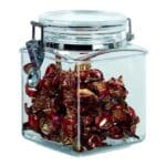 צנצנת אקרילי מרובע הרמטי 1 ליטר