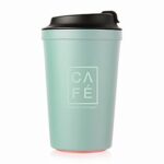 כוס קפה עם תחתית ואקום טורקיז