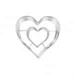 זוג חותכני לב כפול 6 ס"מ