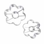 זוג חותכני פרח כפול חור פנימי חלק 6 ס''מ