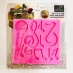 תבנית תווי נגינה ומיקרופון 14*13 ס"N