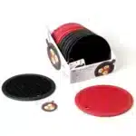 משטח סילוקן עגול לכלי חם אדום/שחור קוטר 17.5ס"מ