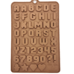 תבנית סיליקון אותיות אנגלית פונט אמילי 1.5 סמ אות ממוצעת