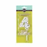 נר יום הולדת ג-13.50 סמ מס 4 זהב