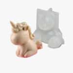 תבנית סיליקון תלת מימד חד קרן יושב