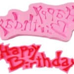 תבנית סיליקון הטבעה HAPPY BIRTHDAY דגם 04 1-6.4-11.6 סמ