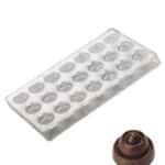 תבנית שוקולד פוליקרבונט פרלין מיני בושה עם שקע עליון 21 יח