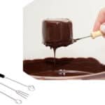 סט כלי 3 מזלגות טבילה מקצועים מנירוסטה לשוקולד