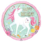 בלון 18 חד קרן קסום Happy Birthday