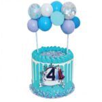 טופר בלונים מיקס תכלת סגול קונפטי