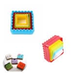 סט 5 חותכני פלסטיק ריבוע