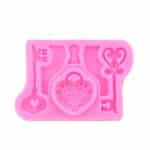 סילקון להכנת 2 מפתחות ומנעול לבצק סוכר/שוקולד ES-4722