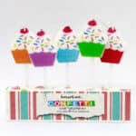 נרות קאפקייקיס גליטר על קיסם