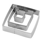 סט 3 חותכני עוגיות ריבוע 1.6*6/4/1.8 ס"מ