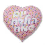בלון יום הולדת שמח לב ורוד קונפטי מילר 18 אינצ'
