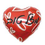 בלון לב אדום מזל טוב דוגמאות לבבות מילר 18 אינצ'