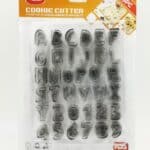 סט חותכני אותיות אנגלית ומספרים נירוסטה