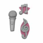 מקרופון אפור בצק סוכר