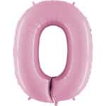 בלון ורוד בהיר ספרה 0 מילר 34"