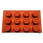 תבנית סילקון שקעים 12 יח קאפקייק קטן עם קישוט עליון גלים