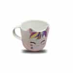 מאג פורצלן על רגל ורוד עם כיתוב זהב