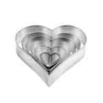 חותכני עוגיות לב 6 יחידות