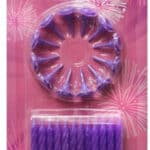 24 נרות סגלגל עם נצנץ תואם + 12 מעמדים