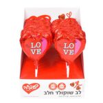 שוקולד על מקל לב גדול 30 גרם