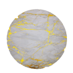 משטח MDF שיש לבן עם זהב 34 ס"מ ריבוע