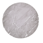 משטח MDF שיש לבן עם כסף 29 ס"מ עגול